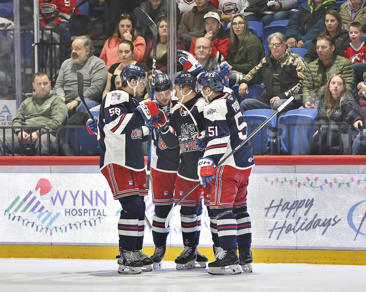 Wolf Pack Score Two Shorthanded Goals, Edge Comets 2-1