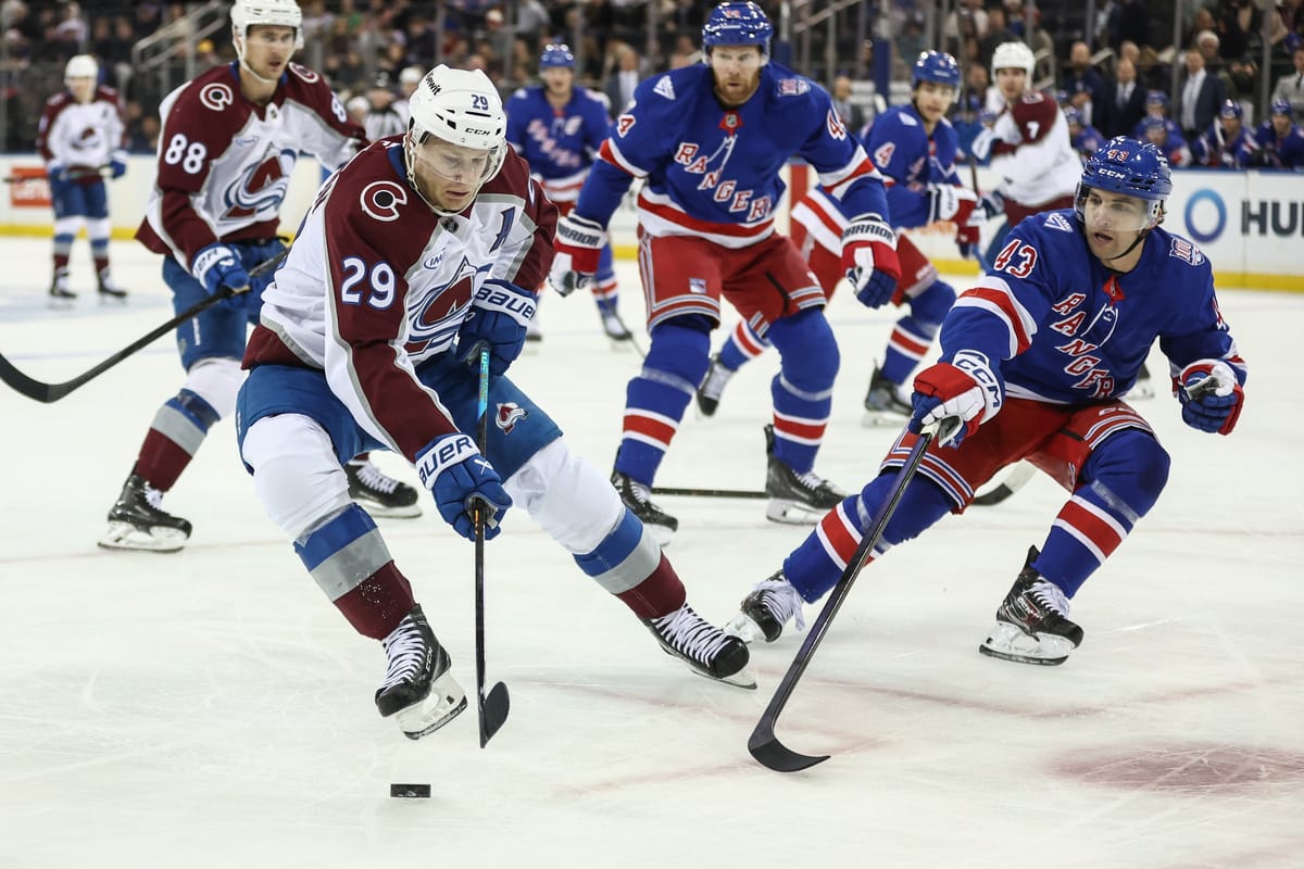 Recap: Rangers Rally to Force Overtime, Fall 3–2 to Avalanche on MacKinnon's Winner