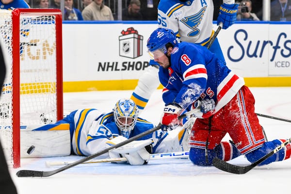 Recap: Rangers Grind Out Win, Defeat Blues 2-1 in OT