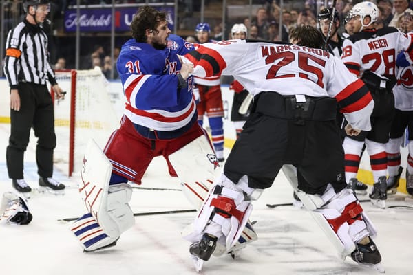 Rangers vs. Devils: Extra Effort and a Goalie Fight!